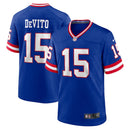 New York Giants Tommy DeVito Royal Alternate Player Game Jersey