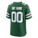 New York Jets Green Alternate Game Jersey - Custom