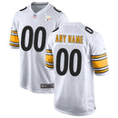 White Pittsburgh Steelers Away Custom Game Jersey