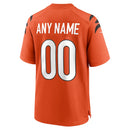Orange Cincinnati Bengals Alternate Game Custom Jersey
