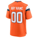 Orange Denver Broncos Mile High Collection Custom Game Jersey