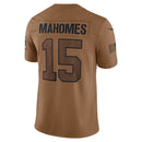Patrick Mahomes Brown Kansas City Chiefs 2023 Salute To Service Limited Jersey