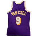 Men's Mitchell & Ness Nick Van Exel Los Angeles Lakers Purple 1996-97 Hardwood Classics Swingman Jersey