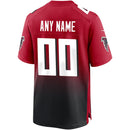 Red Atlanta Falcons Alternate Custom Game Jersey