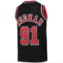 Youth Chicago Bulls Dennis Rodman Mitchell & Ness Black 1997-98 Hardwood Classics Swingman Jersey