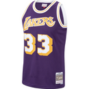 Men's Los Angeles Lakers Kareem Abdul-Jabbar Mitchell & Ness Purple 1983-84 Hardwood Classics Swingman Jersey