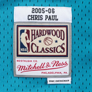 Men's New Orleans Hornets Chris Paul Mitchell & Ness Teal Hardwood Classics Swingman Jersey