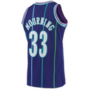 Men’s Alonzo Mourning Charlotte Hornets 1994-95 Purple Swingman Replica Jersey By Mitchell & Nessi