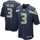 Seahawks Russell Wilson Nike College Navy Team Color Game Jersey