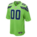 Seattle Seahawks Neon Green Alternate Custom Game Jersey