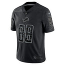 T.J. Hockenson Black Detroit Lions RFLCTV Limited Jersey