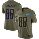 T.J. Hockenson Olive Detroit Lions 2022 Salute To Service Limited Jersey