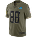 T.J. Hockenson Olive Detroit Lions 2022 Salute To Service Limited Jersey