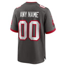 Tampa Bay Buccaneers Pewter Alternate Custom Game Jersey