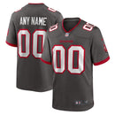 Tampa Bay Buccaneers Pewter Alternate Custom Game Jersey