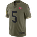 Trey Lance Olive San Francisco 49ers 2022 Salute To Service Limited Jersey