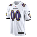 White Baltimore Ravens Custom Game Jersey
