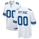 White Dallas Cowboys Custom Game Jersey