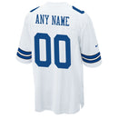White Dallas Cowboys Custom Game Jersey