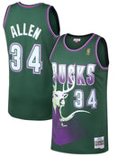 Youth Milwaukee Bucks Ray Allen Mitchell & Ness Kelly Green 1996-97 Hardwood Classics Swingman Jersey