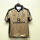 Manchester United Retro Reversible Shirt 100th Anniversary Edition - White and Black, Gold and Black