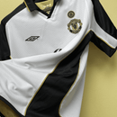 Manchester United Retro Reversible Shirt 100th Anniversary Edition - White and Black, Gold and Black