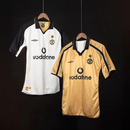 Manchester United Retro Reversible Shirt 100th Anniversary Edition - White and Black, Gold and Black