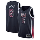 USA Basketball 2024 Nike Swingman Jersey Unisex LeBron James 6 Blue