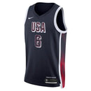 USA Basketball 2024 Nike Swingman Jersey Unisex LeBron James 6 Blue