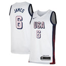 USA Basketball 2024 Nike Swingman Jersey Unisex LeBron James 6 White