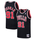 Men's Chicago Bulls Dennis Rodman Mitchell & Ness Black 1997-98 Hardwood Classics Swingman Jersey
