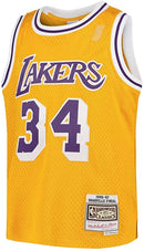 Youth Los Angeles Lakers Shaquille O`Neal Mitchell & Ness Gold 1996-97 Hardwood Classics Swingman Jersey