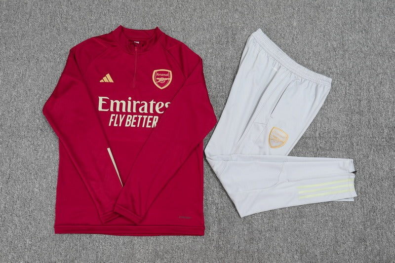 Arsenal Short Zip Training Set Red 2023/24