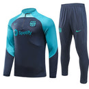 Barcelona Short Zip Blue Tracksuit Set 2023/24