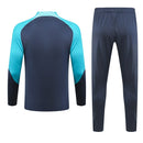 Barcelona Short Zip Blue Tracksuit Set 2023/24
