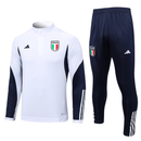 Italy Short Zip White Tracksuit Set 2023/24
