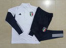 Italy Short Zip White Tracksuit Set 2023/24