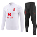 Milan Short Zip White Tracksuit Set 2023/24