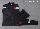 Milan Short Zip Black Tracksuit Set 2023/24