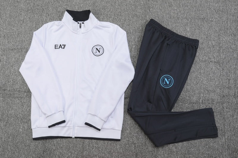 Napoli Long Zipper White Training Set 2023/24