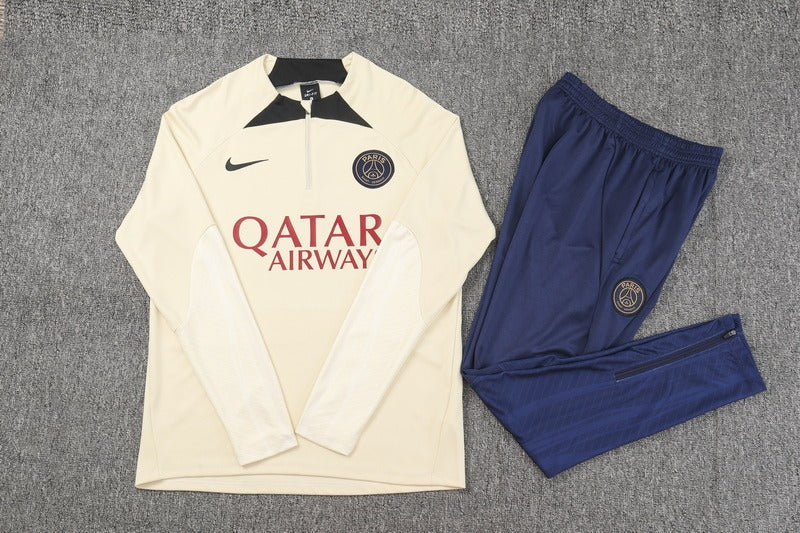 PSG Short Zip Beige Training Set 2023/24