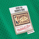 Men's Chicago Bulls Derrick Rose Mitchell & Ness Kelly Green 2008-09 St. Patrick's Day Hardwood Classics Swingman Jersey