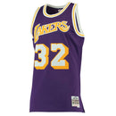 Men's Los Angeles Lakers Magic Johnson Mitchell & Ness Purple 1984-85 Hardwood Classics Swingman Jersey