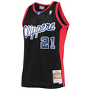 Men's LA Clippers Darius Miles Mitchell & Ness Black Hardwood Classics Reload 2.0 Swingman Jersey