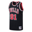 Men's Chicago Bulls Dennis Rodman Mitchell & Ness Black 1997-98 Hardwood Classics Swingman Jersey