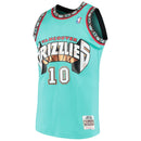 Men's Vancouver Grizzlies Mike Bibby Mitchell & Ness Teal Hardwood Classics Swingman Jersey