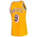 Men's Mitchell & Ness Nick Van Exel Los Angeles Lakers Gold 1996-97 Hardwood Classics Swingman Jersey