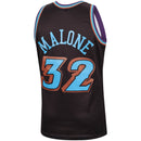 Men's Mitchell & Ness Karl Malone Black Utah Jazz 1996-97 Hardwood Classics Reload Swingman Jersey