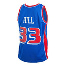Men's Detroit Pistons Grant Hill Mitchell & Ness Blue 1998-99 Hardwood Classics Reload 2.0 Swingman Jersey