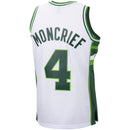 Men's Milwaukee Bucks Sidney Moncrief Mitchell & Ness White 1988-89 Hardwood Classics Swingman Jersey